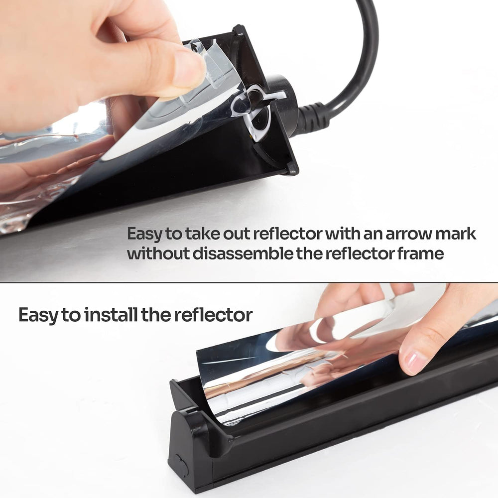 REPTI ZOO T5 HO UVB Lighting Combo Kit, Terrarium Hood Comes with Desert 10.0...