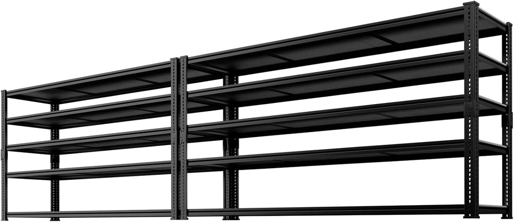 Storage Shelves Heavy Duty 2 PCS, 5-Tier Adjustable Metal Industrial Utility