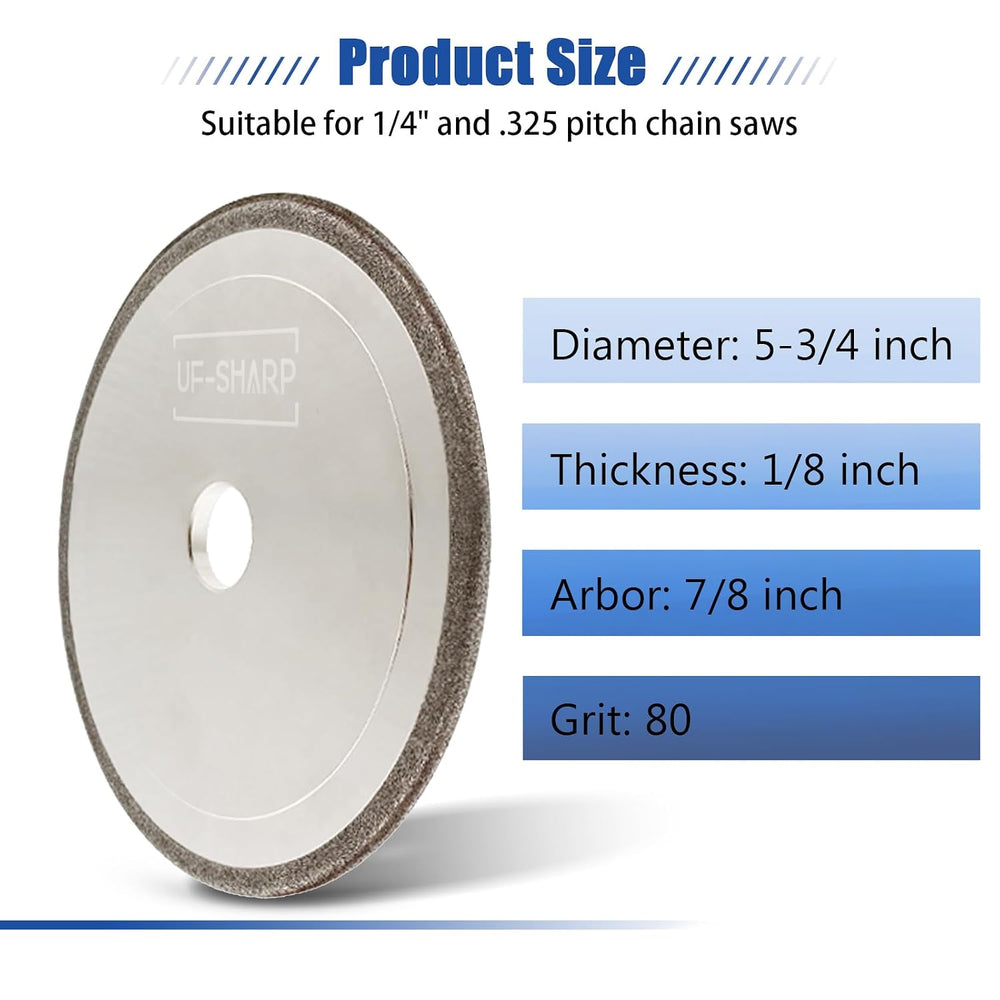 CBN Chainsaw Sharpening Wheel 5-3/4" Dia X 1/8" Thick for 1/4"...