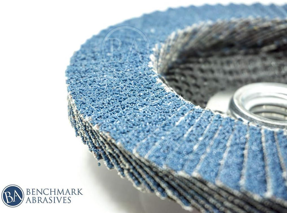 Benchmark Abrasives 4.5" x 5/8"-11 Zirconia Type 29 Flap Discs, 40 ...