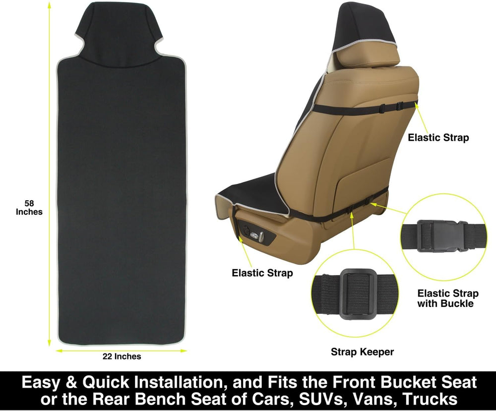 VSHIELD Waterproof Neoprene Car Seat Cover, Sweatproof Non-Slip Seat Protecto...
