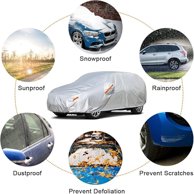 Kayme SUV Car Covers for Automobiles Waterproof All Weather Sun Uv Rain