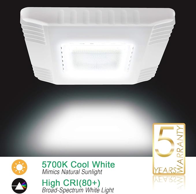 OSTEK LED Gas Station Canopy Light, 150W Carport Ceiling Light 5700K, Outdoor