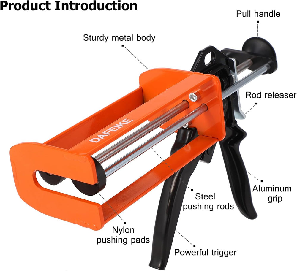 Epoxy Gun Dual Component Caulking Gun Manual Double Cartridge Caulk Gun Panel...