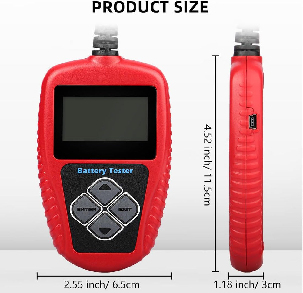 ANCEL BA101 Car Battery Tester, 12V Digital Automotive Alternator Meter Diagn...