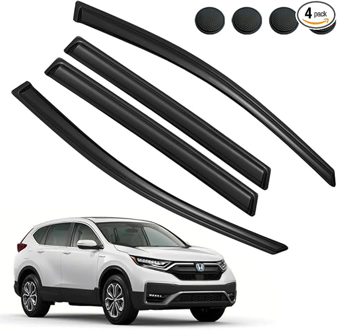 Rain Guards for Honda CR-V 2017-2022, Tape-on Side Window Deflectors for Honda