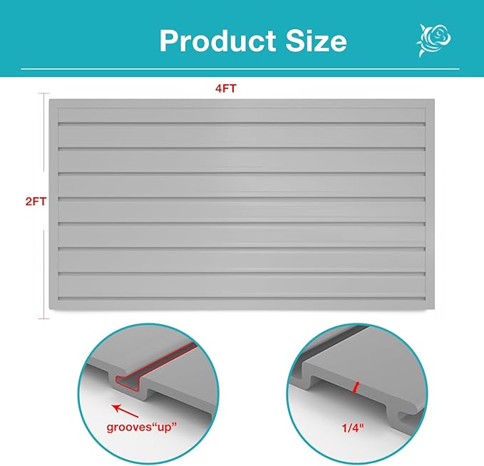 NeatiEase 2 x 4ft Slatwall Panel Wall Storage Systems, Slat Wall Paneling
