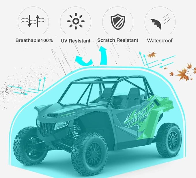 UTV Cover 420D Waterproof Oxford Fabric, Side by Side