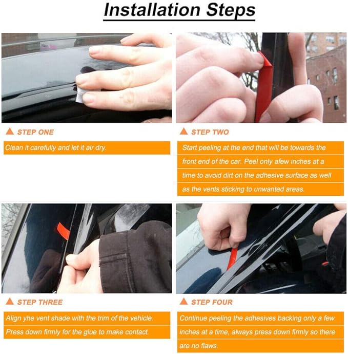 Smoke Sun/Rain Guards Window Visor Compatible