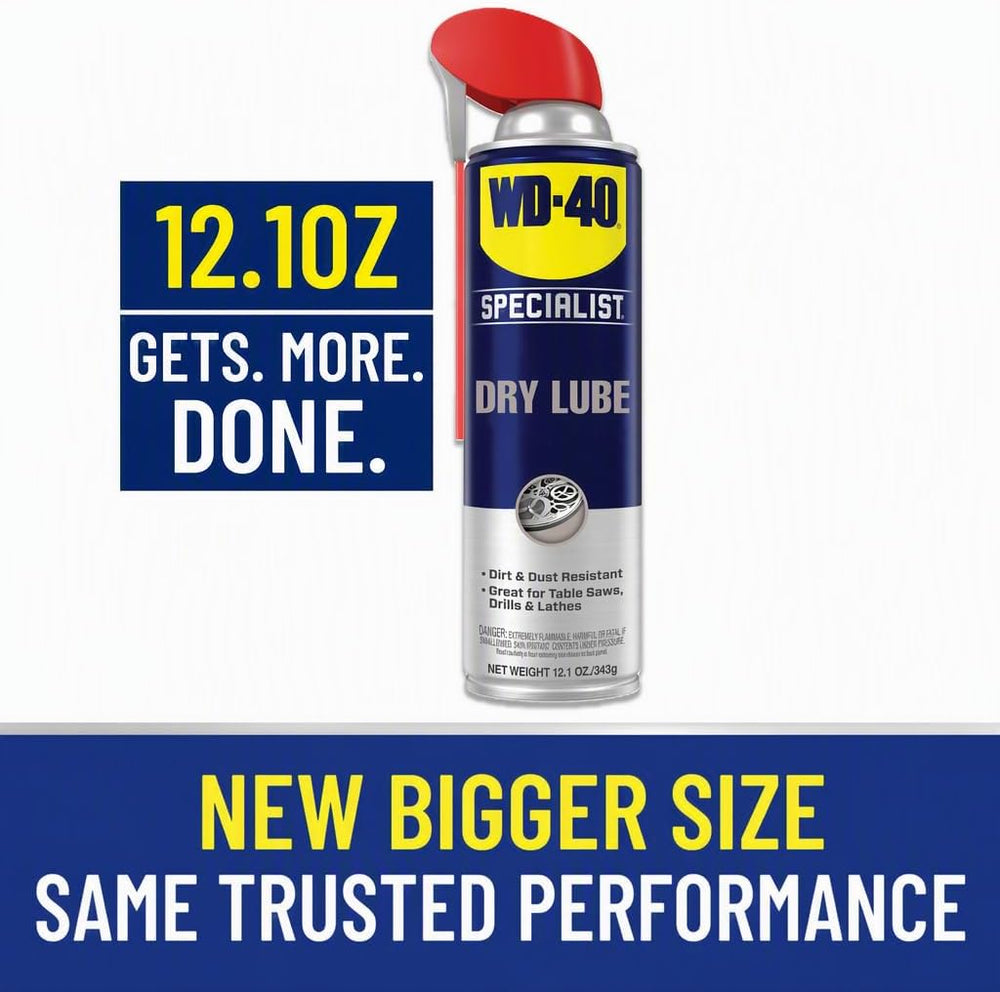 WD-40 Specialist Dry Lube, Long-Lasting, New Bigger Can, 12.1 OZ [6-Pack]