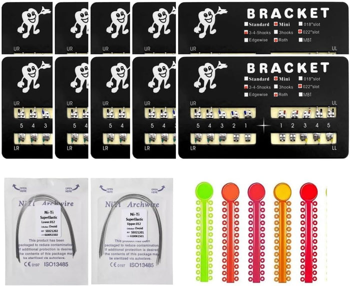 200pcs/Pack Teeth Model Mini Roth Brackets Roth 022 Slot Bondable with Hook on 345