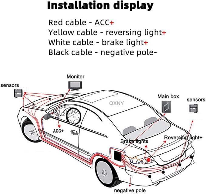 Car Parking Sensors Kit Reverse Parktronic System Auto Electronics Vehicle
