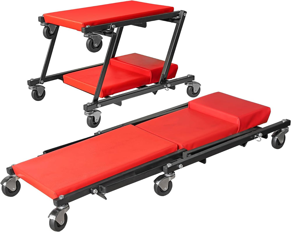Torin 36" Rolling Foldable Car Creeper Automotive Creeper, 2-in-1 Garage...