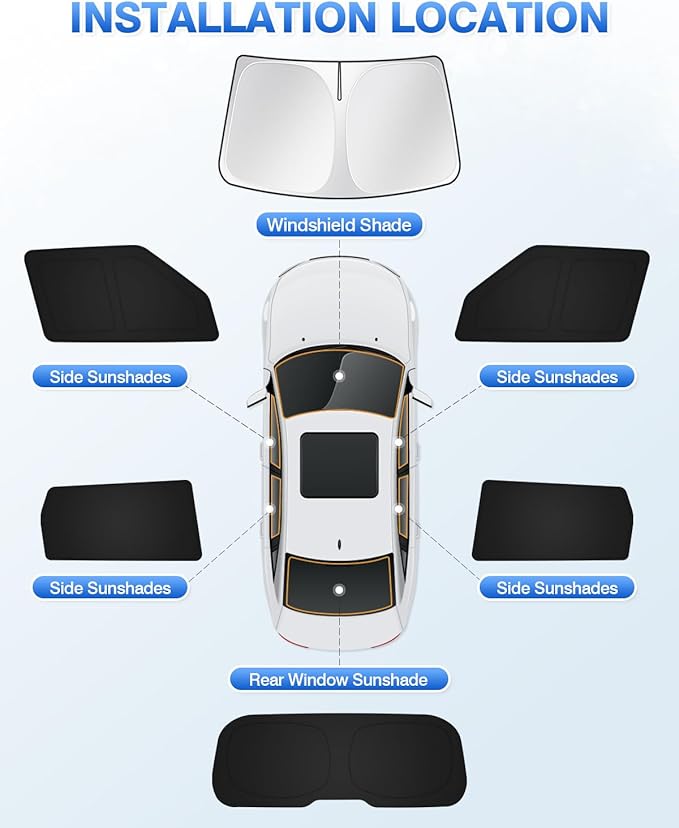 Sunshades for Kia Soul 2020-2025 2026 Accessories Windshield Sun Shade Side (...
