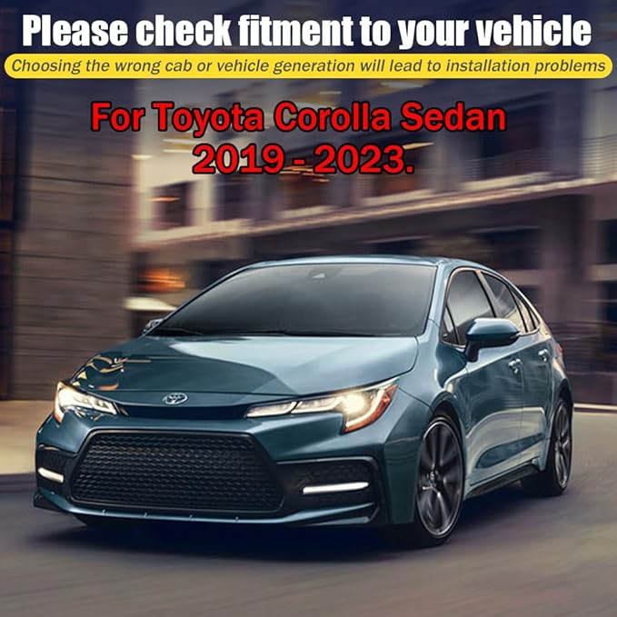 Rain Guards for Toyota Corolla Sedan 2019-2023, Tape-on Side Window Deflector...