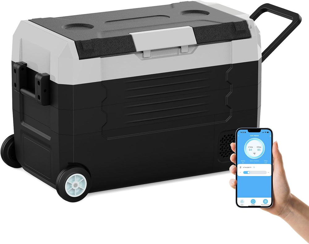 SubSun12V Cooler Car Fridge, 48QT -4℉~68℉ Fast Cooling Car Refrigerator