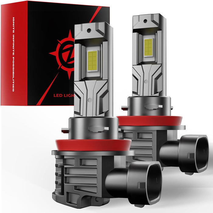 H 11 Led Bulbs, 40000lm 800% Brightness Fog Lights Bulbs Real 1:1 Mini Size (2-Pack)