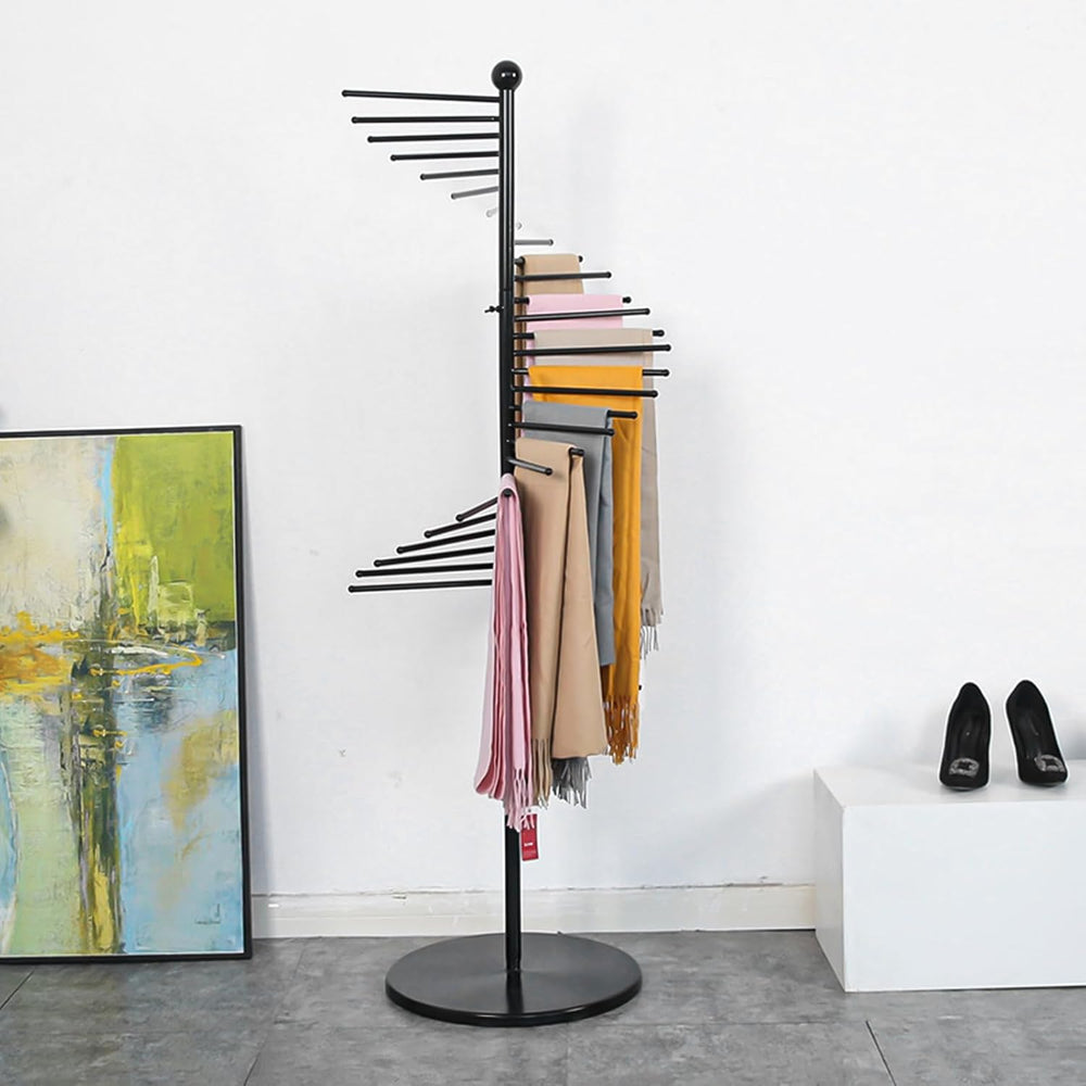 Scarf Rack Freestanding Metal Scarf Display Stand Spiral Hijab Organizer