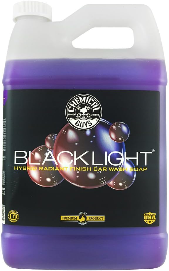 Chemical Guys CWS619 Black Light Foaming Car Wash Soap (Works with Foam Cannons, Foam Guns or Bucket Washes) Safe for Cars, Trucks, Motorcycles, RVs & More, 128 fl oz (1 Gallon), Black Cherry Scent
