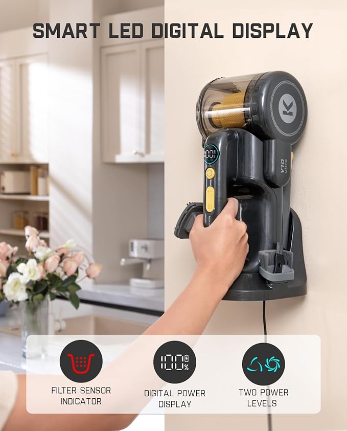 Fanttik Fold V10 Ultra Deluxe Handheld Vacuum Cordless, 17kPa Suction Power