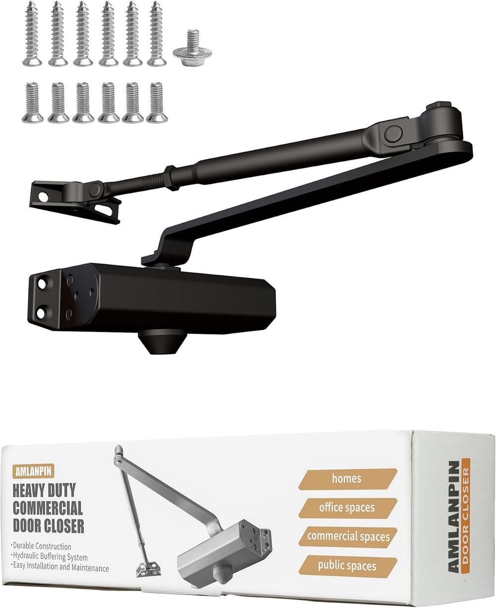 Heavy Duty Commercial Door Closer - Hydraulic Buffer, Durable, Positioning Fe...