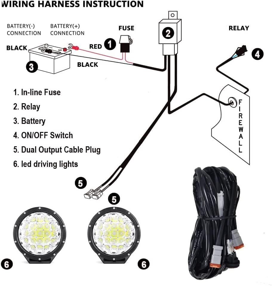BIGLIONX Round LED Offroad Lights 7inch 2pcs 210W 32000LM LED Off Road Light ...