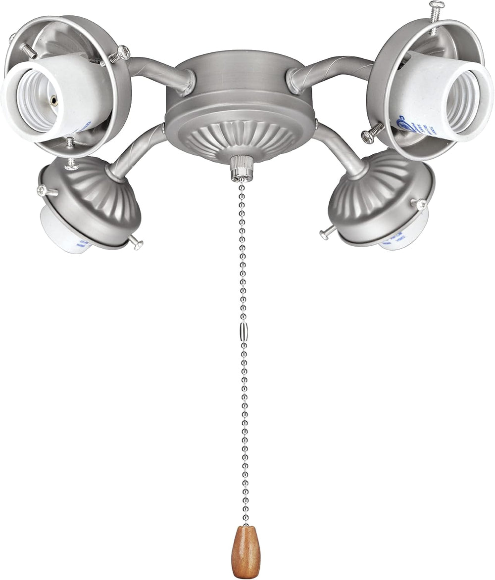 Aspen Creative 22003-11, Four-Light Ceiling Fan Fitter Light Kit with Pull Ch...
