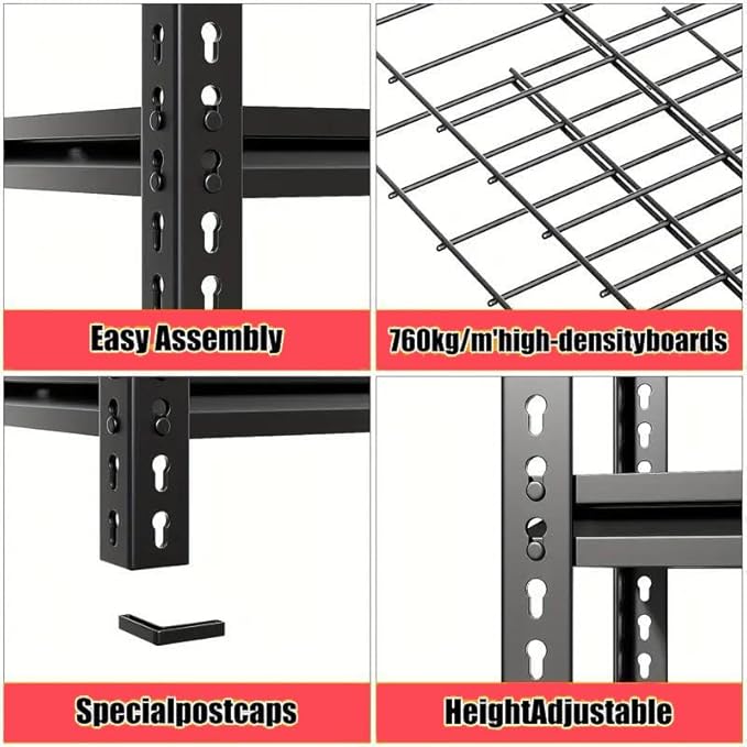 5 Tire Storage Shelving Heavy Duty Garage Shelves 2000LBS Load Bearing