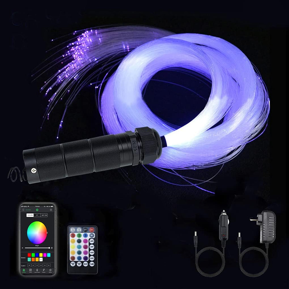AZIMOM Car Use 6W RGBW 450pcs 0.03in 9.8ft Fiber Optic Lights Starlight Headl...