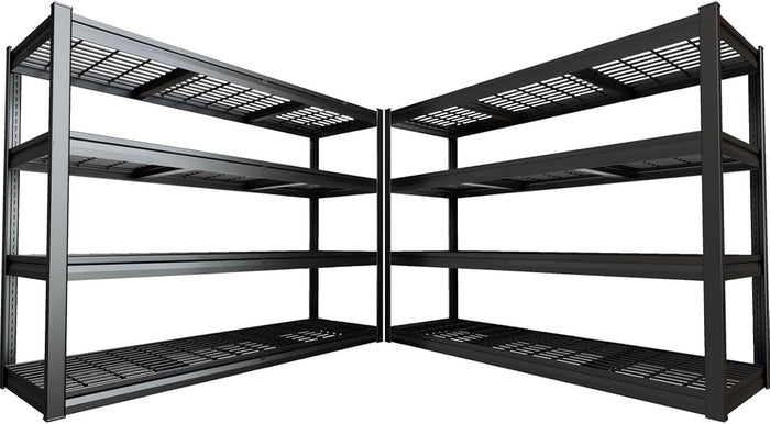 67" Wide Garage Shelving Unit, 3500 LBS Capacity, Industrial Adjustable Shelves (2 Pack)