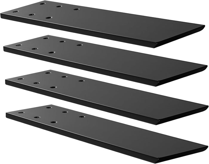 10" Countertop Support Brackets (4 pcs) for Granite, Heavy Duty 10" x 2.5" x 0.24" Hidden Bracket Knee Wall Mounted Support for DIY Open Shelving - Mounting Hardware Included