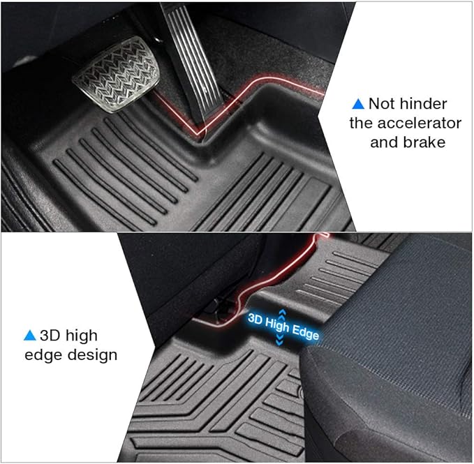 Powerty Floor Mats for 2019-2024 2025 Toyota RAV4 Accessories All Weather Floor