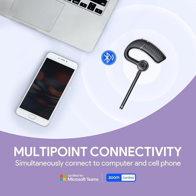 Yealink Single Ear Bluetooth Headsets BH71 Lite, Wireless Headset