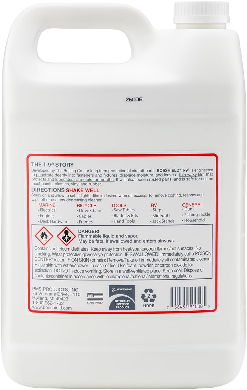 Boeshield T-9® Waterproof Bike Lubricant & Corrosion Protectant, Wax-Base...