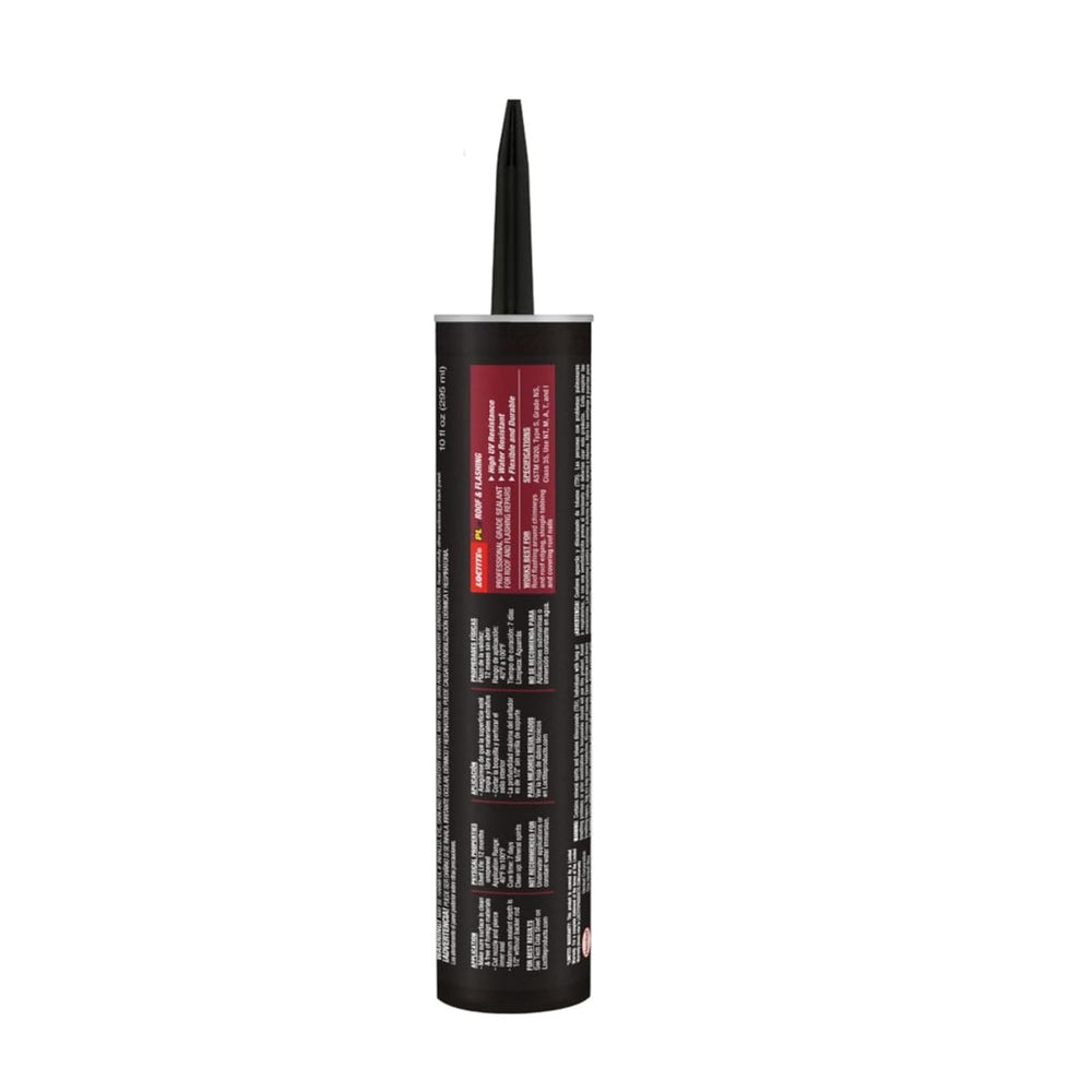 Loctite PL Roof Flashing Polyurethane Sealant, Black, 10 fl oz Cartridge, 12 ...