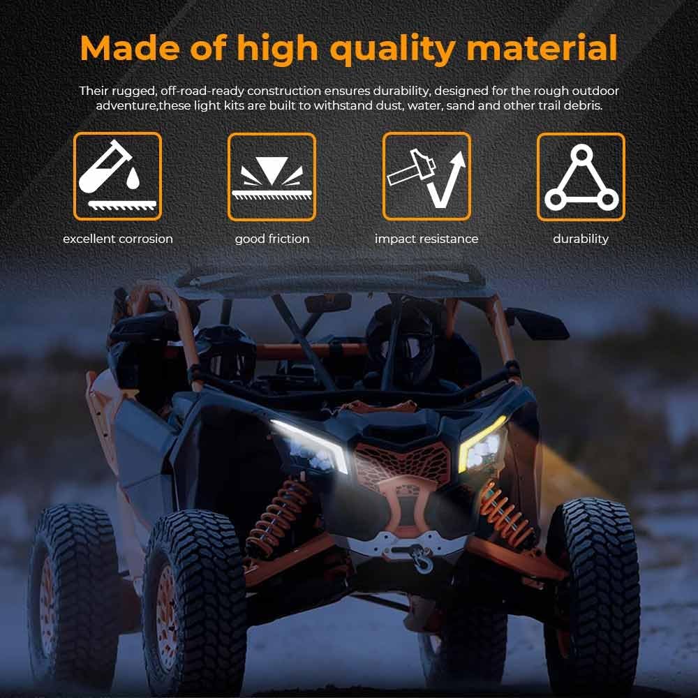 UTV Fang Lights Front Signature Lights Assembly Fit for Can-Am Maverick X3 an...