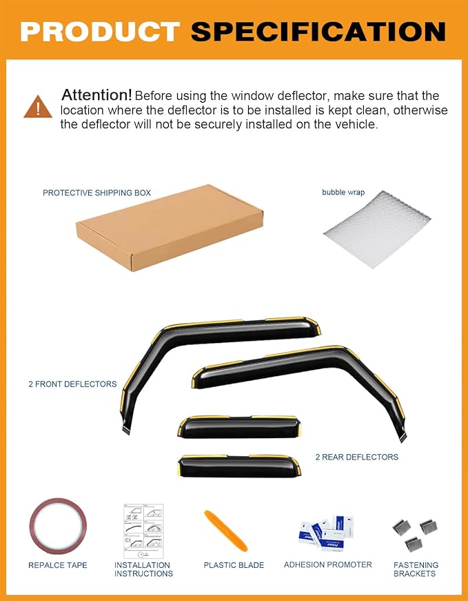 in-Channel Window Rain Guards Fit