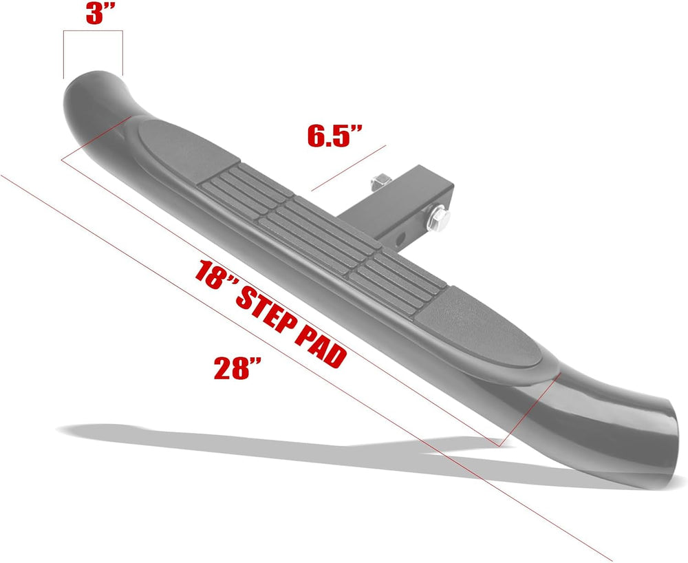 Armordillo 3" Round Tubing Steel Hitch Step for Class 4 Trailer Hitch in...