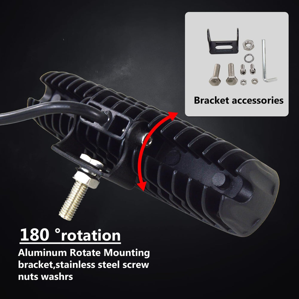 Willpower 10 Pieces 6 inch 18W LED Work Light Bar Spot Beam Driving Lights fo...