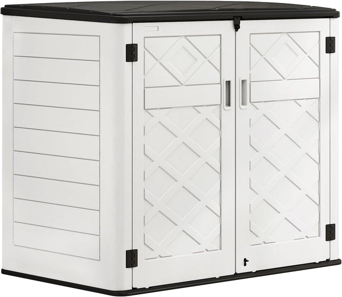 HOMSPARK Storage Shed Weather Resistance, Horizontal Storage Shed