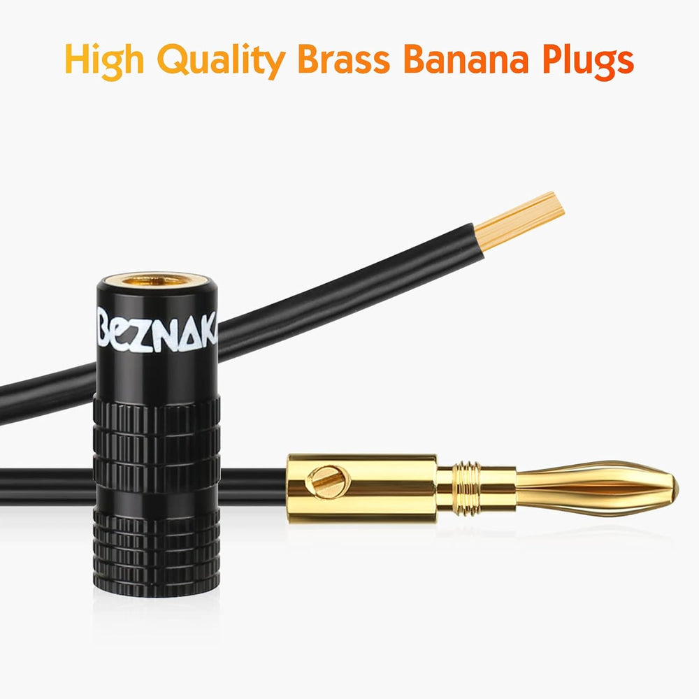 Banana Plugs with Dual Set Screws, Black and Red Aluminum Shell, 24 Pairs