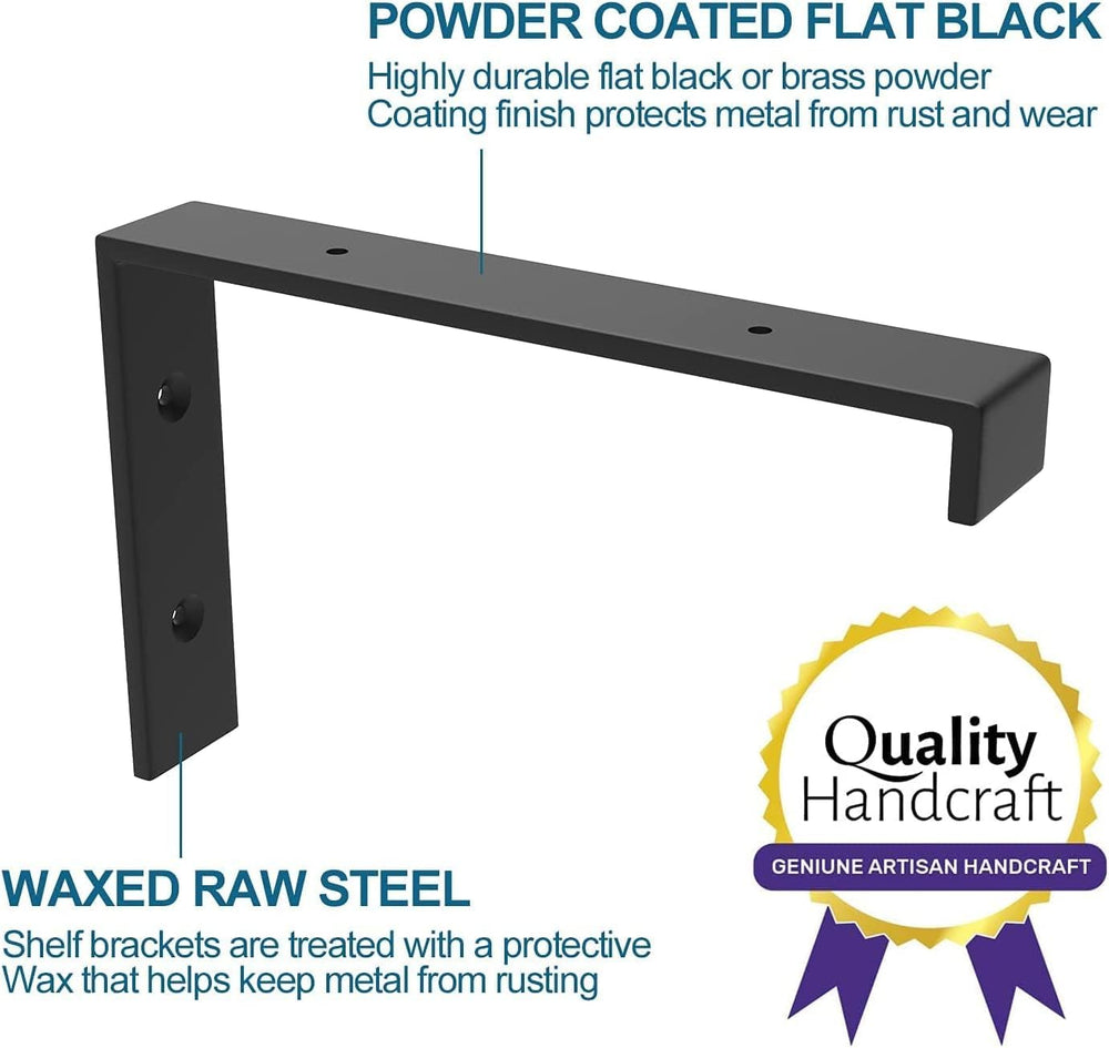 WEKIS Shelf Brackets 12 Inch, Strong Heavy Duty Floating Shelf Brackets Pack ...