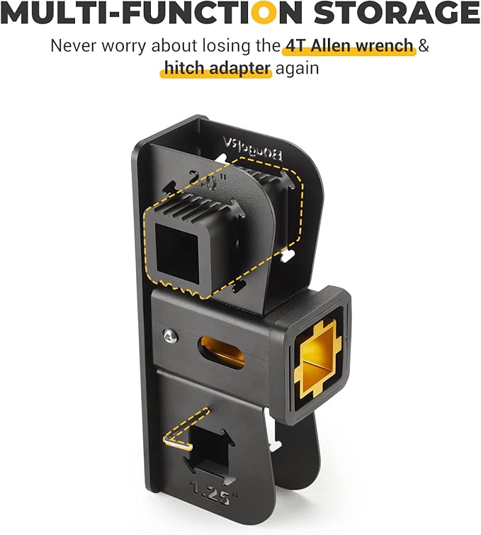 BougeRV Hitch Wall Mount, Adjustable 1.25"/2" Receiver, Heavy Duty ...