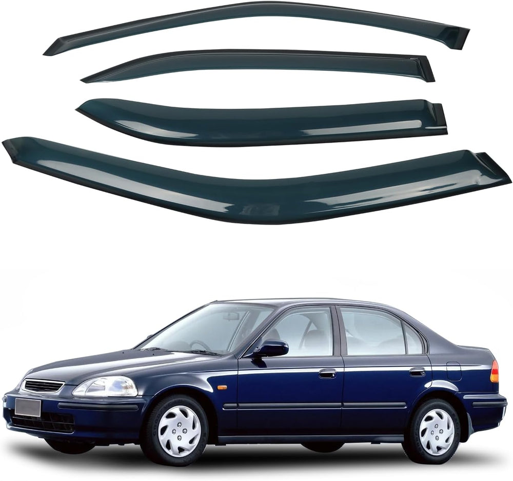 4PCS Rain Guards Window Visors Wind Deflector Fits for 1996-2000 Honda Civic ...