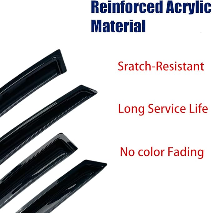 Sunproof Waterproof Side Window Wind Deflector, Window Visor fit (4PCS)