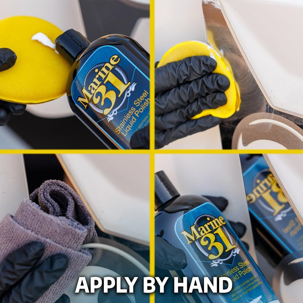Marine 31 Stainless Steel Polish & Sealant Combo | Cleans, Polishes &...