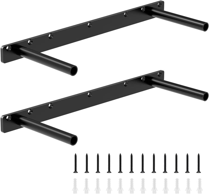 2pcs Floating Shelf Bracket, 17" Heavy Duty Hidden Shelf Brackets Hardware, Solid Steel Support Rods, Wall Mounting Invisible Floating Shelves Bracket for Kitchen, Living Room