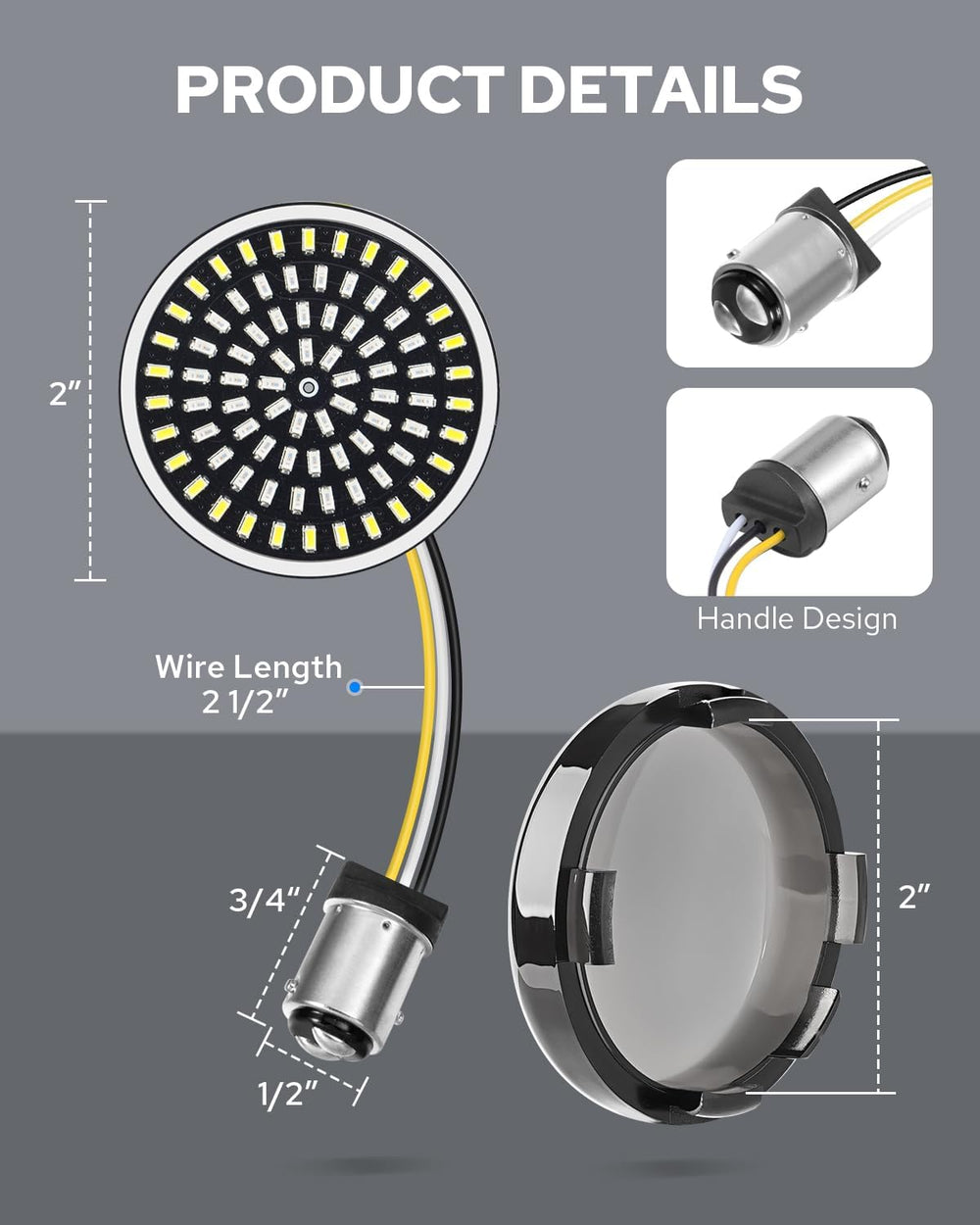 Benlari 1157 LED Turn Signals Front Rear 81 LED Lights Super Bright 1156 Bulb...