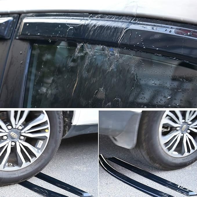 94113 Side Window Wind Vent Deflector, Dark Smoke Window Visors fit