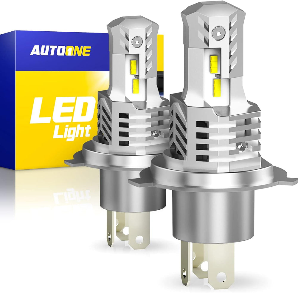 AUTOONE 9003/H4/HB2 Bulbs LED Super Bright, 6000K White H4 Fog Lights Halogen...